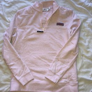 Vineyard Vines Pink Quarter Zip Sweatershirt